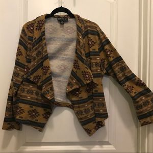 Brown high/low cardigan